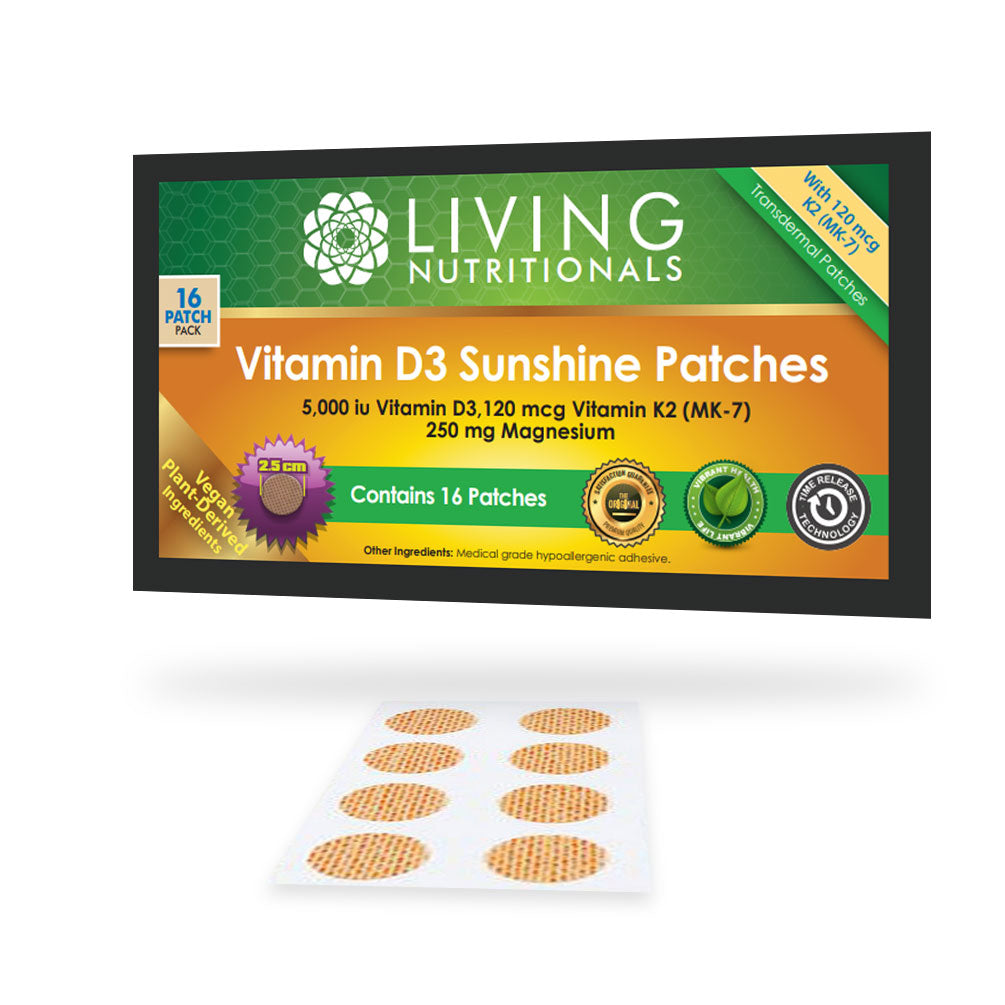 Vitamin D3 Skin Patch with K2 & Magnesium (Easy Absorption) Living